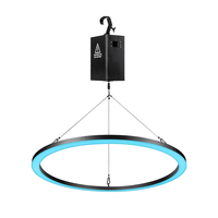 Lumières cinétiques 150W RGB LED anneau DMX contrôle cinétique système de treuil lumières de scène pour DJ Disco Club Bar éclairage d'événements de Noël