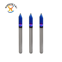 Warrior's personnalisé ODM OEM Support carbure monobloc fraise en bout 3.175mm tige mèches de gravure Aitin & étain revêtement CNC outils pour métal