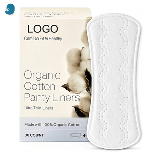 <strong>Sanitary</strong> <strong>Pads</strong> for Women Super Soft Hypoallergenic Disposable Panty Liners Chlorine Free Fragrance Free Organic Cotton - Product Image 1
