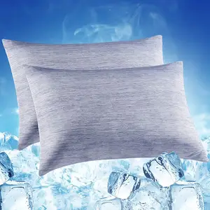 Fundas de almohada de algodón de doble diseño, 2 paquetes de fundas de almohada de enfriamiento