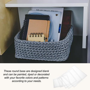Cesta Redonda de Acrílico con Fondo de 5-22 cm, Láminas de Plástico para Bordado y Manualidades con Hilo - Product Image 3