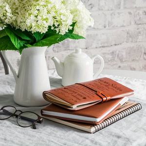 Diario de piel sintética Premium grabado con 140 páginas recargables, mensaje sincero, teléfono de viaje compacto de 7,9x4,1 pulgadas y tarjeta - Product Image 2