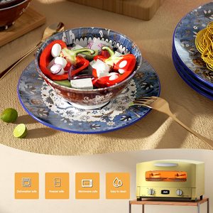 <span class=keywords><strong>Service</strong></span> de table en porcelaine, <span class=keywords><strong>18</strong></span> pièces, vaisselle de cuisine chinoise, <span class=keywords><strong>assiette</strong></span> et bol en céramique - Product Image 5