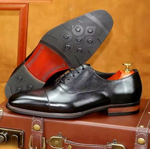 Chaussures habillées pour hommes en cuir véritable, style Oxford, à enfiler, bout fermé, imperméables, antidérapantes, motif floral, légères - Product Image 3