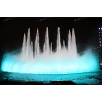 Fontaine de piscine multicolore avec effet d'eau dansante et écran LED pour la décoration paysagère de jardin