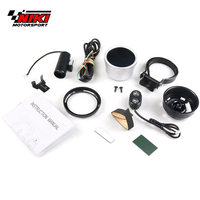 Tachometer RPM 80MM, alat pengukur RPM kecepatan tinggi Motor Stepper 7 warna 0-11000 RPM Meter dengan lampu Shift dan peringatan Puncak