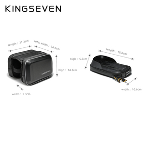 Непромокаемая велосипедная сумка KINGSEVEN для горного велосипеда, чехол для телефона с чувствительным сенсорным экраном, Аксессуары для велосипеда - Product Image 3