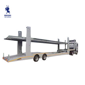 Semi-remorque porte-voitures SUV/voiture à 2/3 essieux, 6/8/10/12 tonnes, hydraulique/à vis, avec marchepied, prix de la remorque de camion - Product Image 1