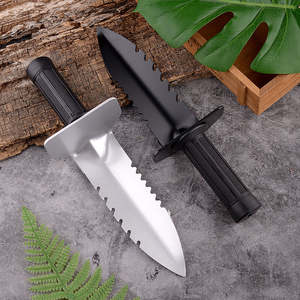 سكين الحديقة هوري هوري، سكين التربة المسنّع الجانبي، حبل تقطيع الأعشاب الضارة، سكاكين حفر الحدائق مع غمد جلدي - Product Image 1