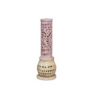 เครื่องเผาธูปแกะสลักมือและที่วางธูปหินโบราณสำหรับตกแต่งบ้าน - Product Image 1