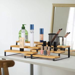 Étagère à épices extensible multifonctionnelle en bambou pour armoire de cuisine, placard, garde-manger - Product Image 3