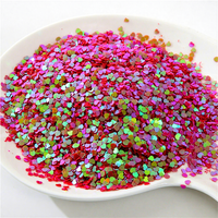 3mm 500g Hartvormige Nagelsequins Oogmake-up Glitter Patches Kraal Stickers DIY Kristal Slime PVC Balvullers