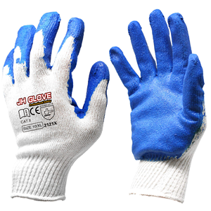 Guante de látex suave Equipo de protección de punto de algodón Trabajo de seguridad de jardinería industrial Guante constructivo <span class=keywords><strong>Premium</strong></span> para Polonia Guantes - Product Image 1