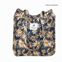 Grand sac fourre-tout en velours côtelé écologique et tendance pour femmes, durable et réutilisable avec poche intérieure pour le shopping