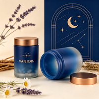 Pot en verre cylindrique rond de 120 ml, 150 ml, 200 ml, 250 ml, format familial, avec logo, pour aliments, vitamines, pilules, suppléments, gommes pour un sommeil réparateur