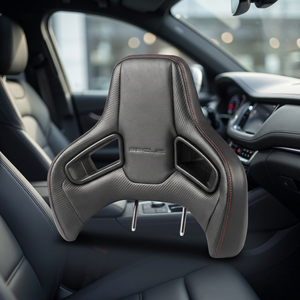 First-Quality Orifix Racing PU Leather Headrest with Neck and <b>Back</b> Foam <b>Support</b> Suitable For All Car - Product Image 1
