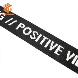 Bande de ceinture personnalisée en polyester/nylon jacquard pour pantalons avec logo - Product Image 2