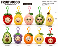 Sac à dos personnalisable en PVC avec pendentif fraise en peluche et motif de dessin animé