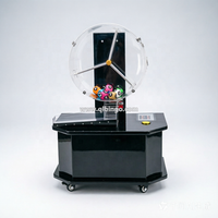 Console de jeu de bingo portable LED noire populaire, machine de tirage de loterie compatible avec les cartes de bingo