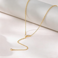Chaîne de corps plaquée or 18 carats pour femme, long collier délicat en Y, bijoux en cuivre et zircon cubique 2026