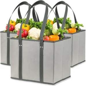Vente en gros de sacs à collation d'épicerie réutilisables écologiques avec logo personnalisé sacs en polyester pour animaux de compagnie