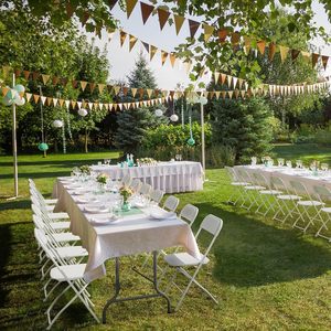 Manufacturer Direct White Resin Folding <b>Chair</b>, <b>Stackable</b> Commercial Event <b>Chair</b> for Wedding, Hotel, Party & <b>Outdoor</b> - Product Image 2