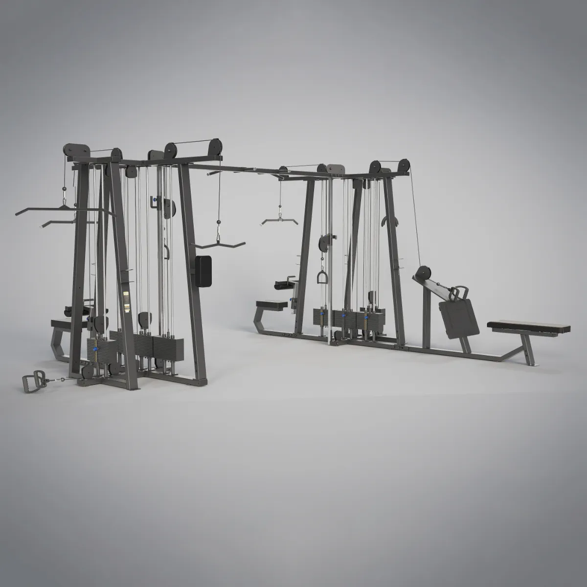 The Rack Workout Station Multi Power Smith Machine Attachment Wall Mount Cable German Fitness Equipment Gym Sets With Leg Press