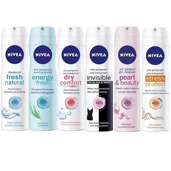 250ml Nivea דאודורנט ספריי גוף בושם ניחוח לנשים במפעל סיטונאי מחיר ברחבי העולם משלוח