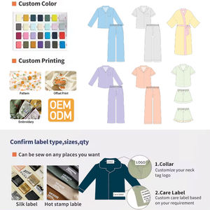 Conjunto de Pijama de Pantalones Largos para <span class=keywords><strong>Mujer</strong></span>, Elegante, Casual, Personalizado con Estampado Frontal, de Lyocell, Suave, Transpirable y Brillante - Product Image 5