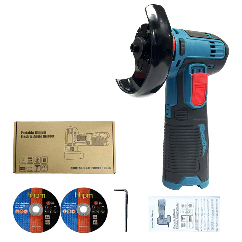 Machine nue bleue + accessoires + boîte en papier (hors batterie)