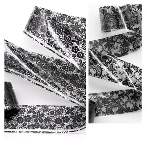 10 Rolls 3D Relief Lace <b>Nail</b> Foil Stickers Black White Floral Transfer <b>Decals</b> for <b>Nail</b> Art Decoration - Product Image 4