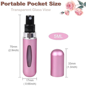 Botella de Perfume con Tapa Dorada, Cuerpo de Aluminio y Herramienta de Prensado, Diseño Metálico Elegante - Product Image 3
