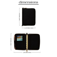 Kotak Hadiah Alat Tulis/Kantor/Sekolah Hongbo dengan Binder Kulit Lembut A7 7 Warna, Dompet Zipper, Lembaran Kertas, Amplop Uang, Spidol