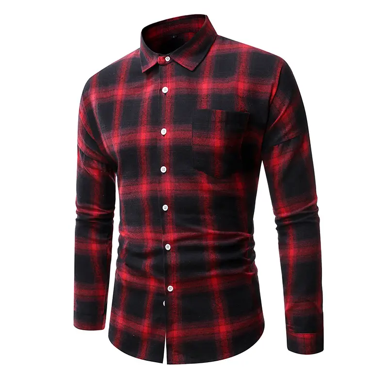 10%OFF M-5XL New Men's Slim Floral Long Sleeve Shirts Fashion Business Casual Shirts Plaid Shirts Wholesale