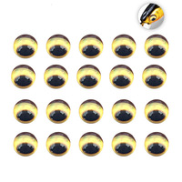 Mata umpan pancing 3mm-6mm 3d mata umpan stiker Jig Fly mengikat mata Halter untuk DIY memancing