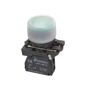 LAY4-EP31 plastic 22mm push to start button cover 10a green single flush push button switch