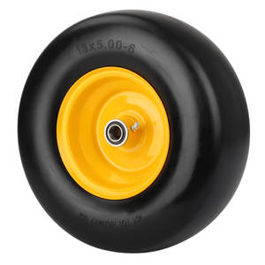 13 "X 5.00-<span class=keywords><strong>6</strong></span> Tondeuse à gazon sans plat Roue à bande de roulement lisse, mousse PU Tondeuses à rayon de rotation zéro Pneu et roue - Product Image 1