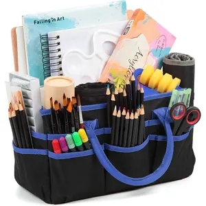 Manufacturer OEM ODM Custom Nylon Art Supplies Organizer Tote Bag