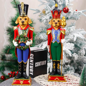 Redeco Offre Spéciale Noël Série Animal Chien <span class=keywords><strong>Soldat</strong></span> Ornements Résine Artisanat Noël <span class=keywords><strong>Casse</strong></span>-<span class=keywords><strong>Noisette</strong></span> Figurines Pour Cadeaux Maison Déco - Product Image 5