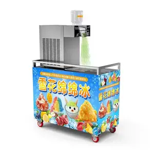 Máquina comercial Kakigori Bingsu para fazer gelo e flocos de neve, máquina totalmente automática coreana para fazer gelo e leite