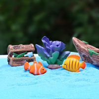 Vente en gros de modèles miniatures mignons de la vie marine Ornement de micro-paysage Artisanat en résine personnalisé