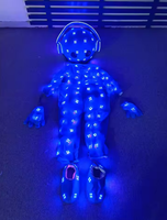 Costume de robot miroir LED, tenue lumineuse pour performance en boîte de nuit, scène, danse, personnalisable
