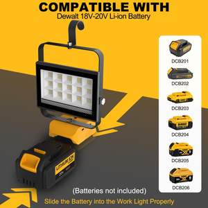 60w <b>battery</b> work light 18v/20v <b>battery</b> cordless <b>LED</b> light with USB portable work light workshop emergency - Product Image 2