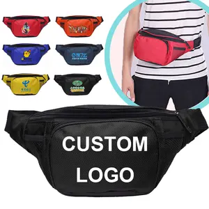 Custom Logo Unisex Men Pouch Waist Bag Women Oxford Fanny Pack Crossbody Shoulder Bag sport Chest Belt Bum waist bag with logo