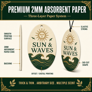 <span class=keywords><strong>D</strong></span>ésodorisant de voiture personnalisé promotionnel longue durée en papier à suspendre avec sac OPP scellé - Product Image 5
