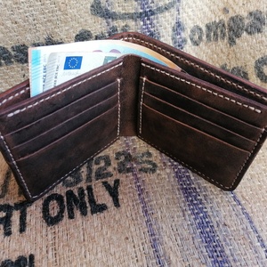 For Vintage Custom New Design Baseball Stitching PU Leather Bifold <b>Wallet</b> RFID Unisex Waterproof Custom Logo Card <b>Holder</b> - Product Image 5