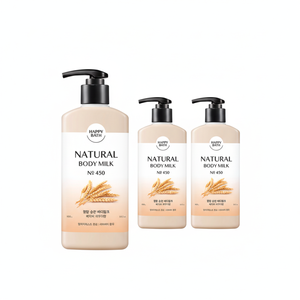 Latte Corpo Vegano Happy Bath Profumo Talco per Neonati 400ml Confezione da 3 Sconto - Veramente Delicato per la Cura della Pelle dei Neonati - Product Image 1