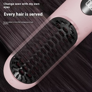 Portable Wireless Hair Straightener Comb LCD <b>USB</b> Charging Negative Ion Ceramic <b>Heating</b> for Home and Outdoor Use - Product Image 4