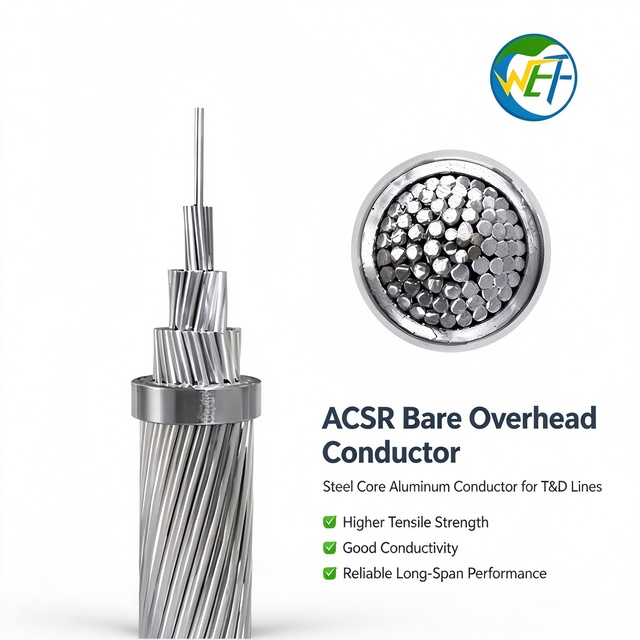 Aluminum Conductor ACSR Bare Overhead Industrial Power Cable AWG/ASTM/BS Standard