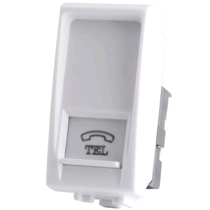 Prise téléphonique blanche compatible avec Living International - Product Image 1
